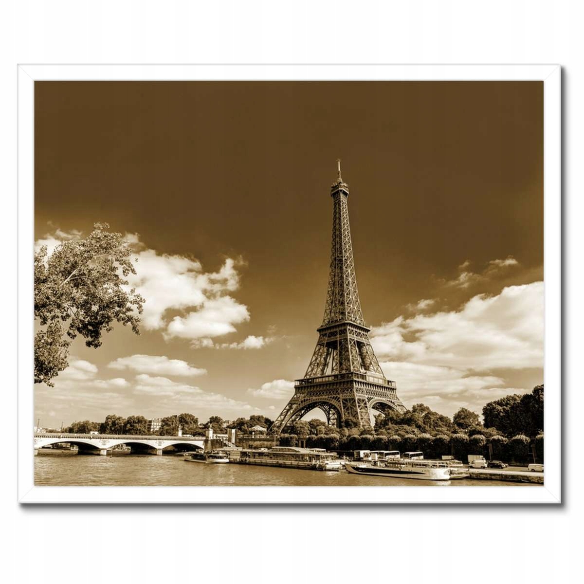 Plakáty v rámu 50x40 Fotka Eiffelovy věže sepia