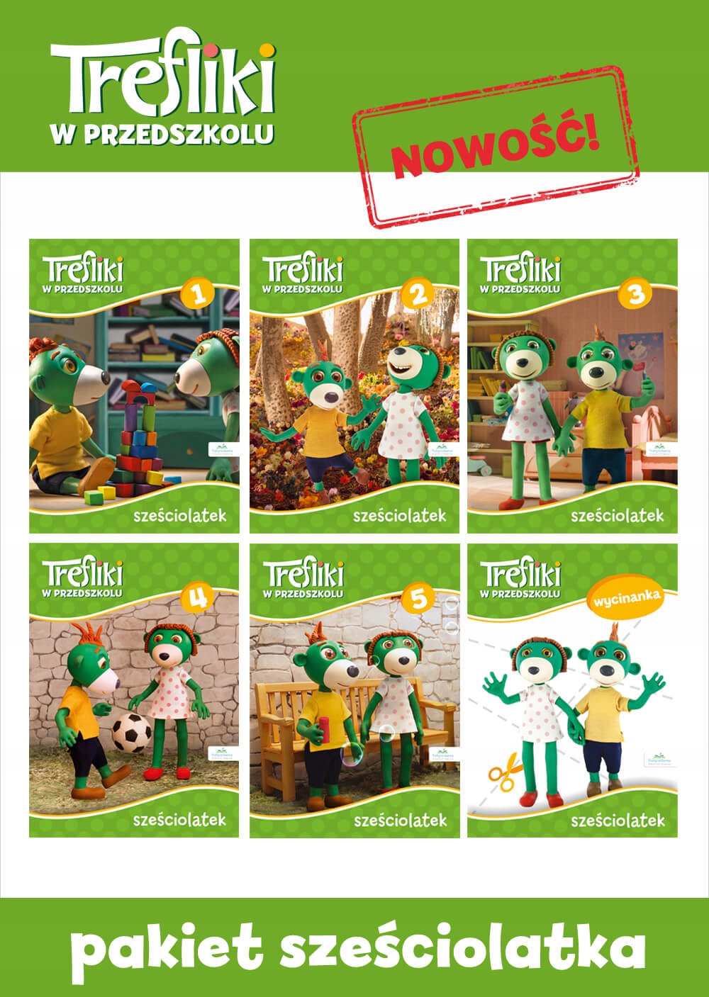 

Trefliki w przedszkolu 6-latek Podręcznikar Pakiet