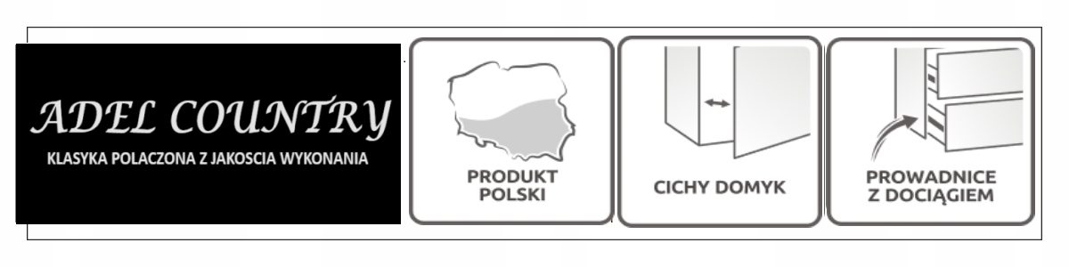 Regał dolny ADEL COUNTRY Kolor mebla dąb