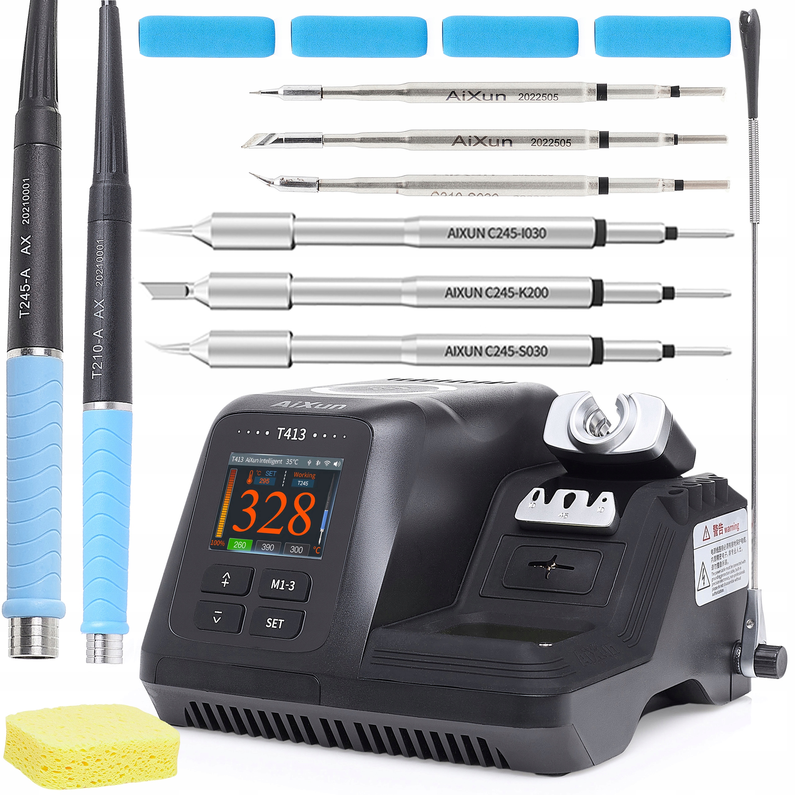 Nteligentní Baňková Pájecí Stanice Aixun T413 pro hroty C245 C210 6x Grot