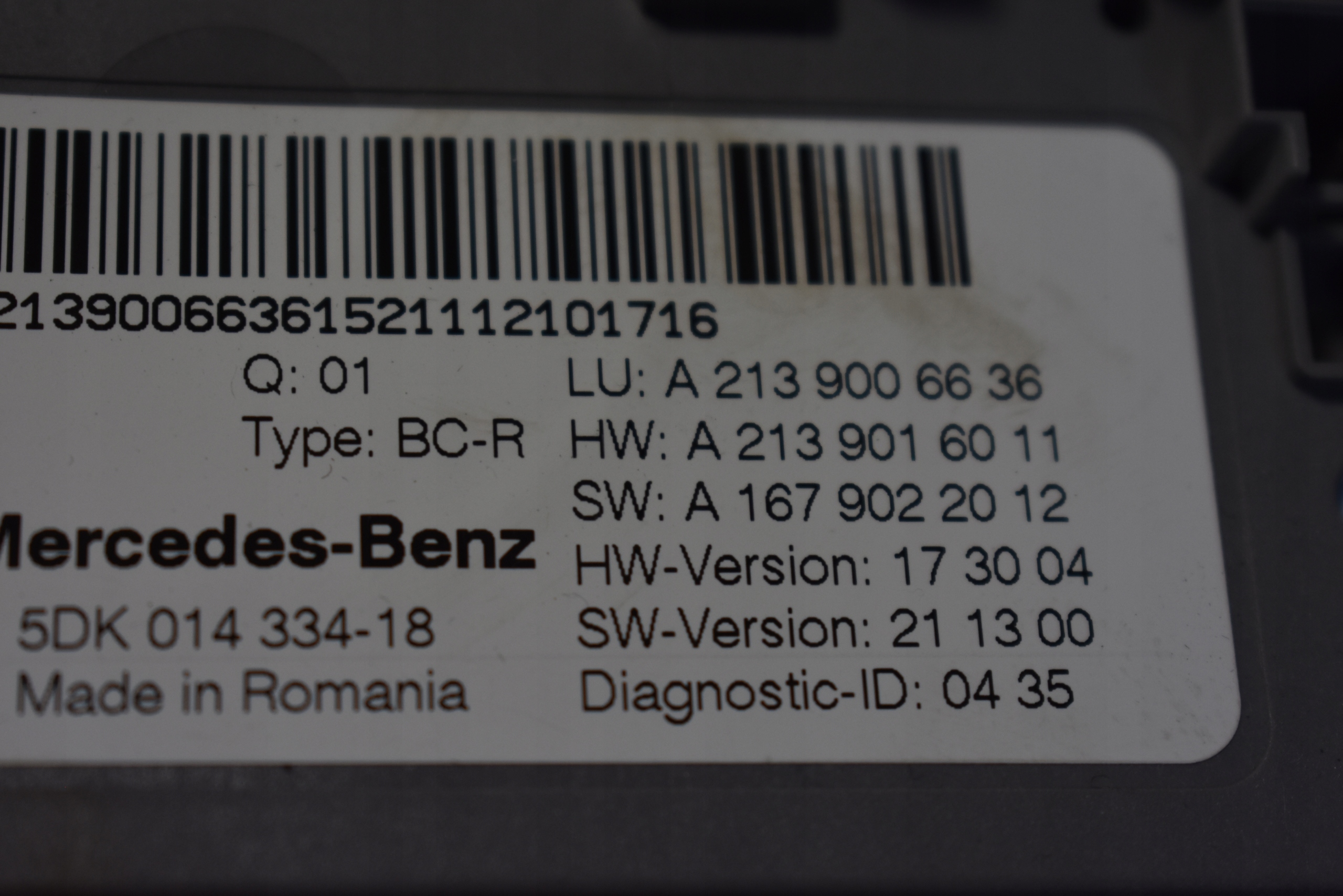 IDEALNY module control unit KOMFORTU MERCEDES W213 W257 1 9