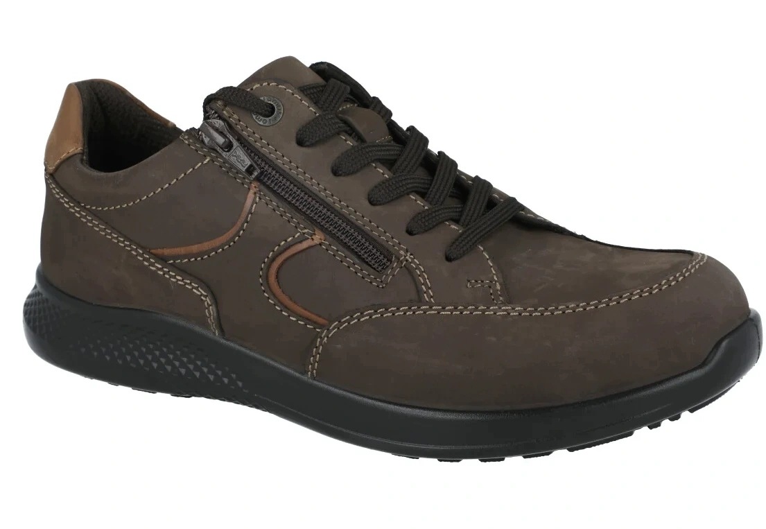 Pánské polobotky Jomos 322496 hnědé, kůže, dva zipy, tuhost M, lehké, R45