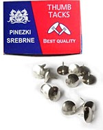 Pinezki srebrne 50szt.