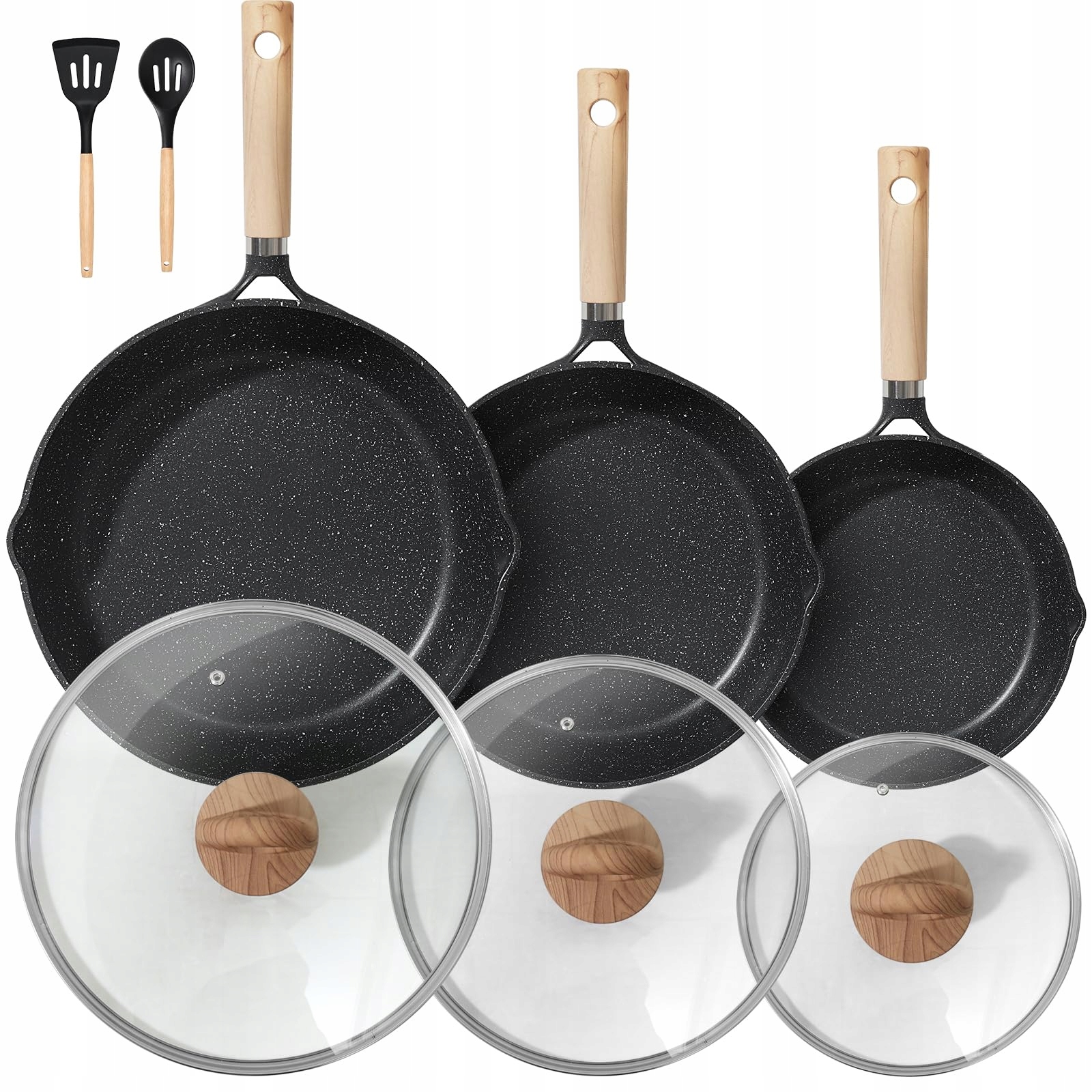 Gmisun Sada panvíc 20/24/28 cm Nepriľnavá indukcia Zdravé