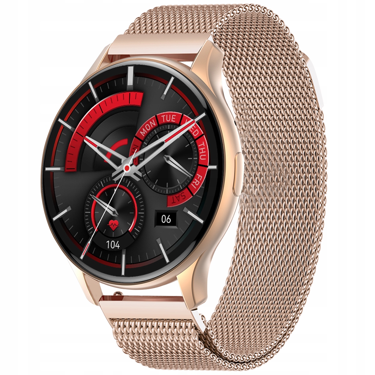 SMARTWATCH Zegarek DAMSKI AMOLED 466x466 ROZMOWY PL Złącza brak