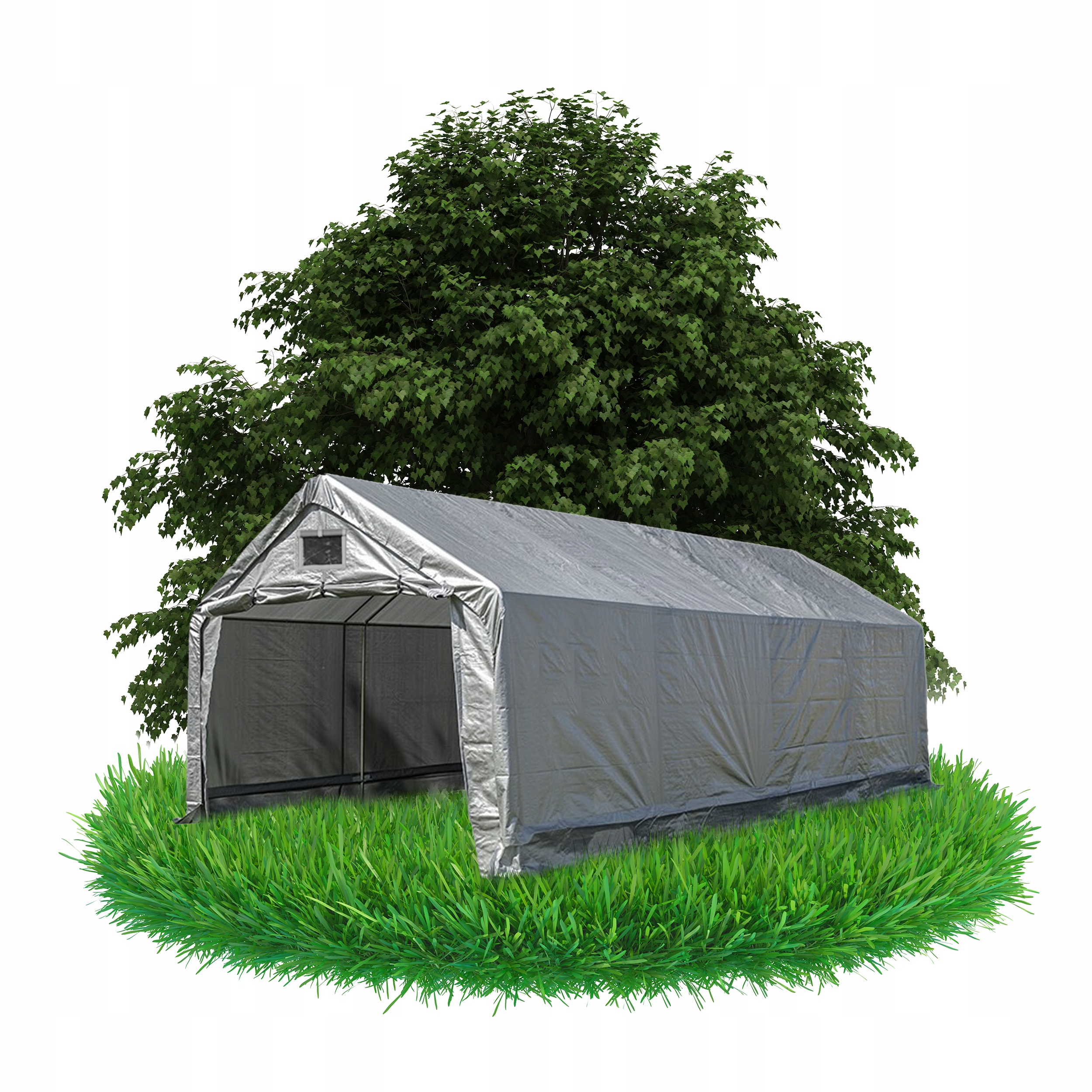 NAMIOT GARAŻOWY MAGAZYNOWY 4x6 M PE MOCNY WIATA CARPORT GARAŻ WARSZTAT NG 4