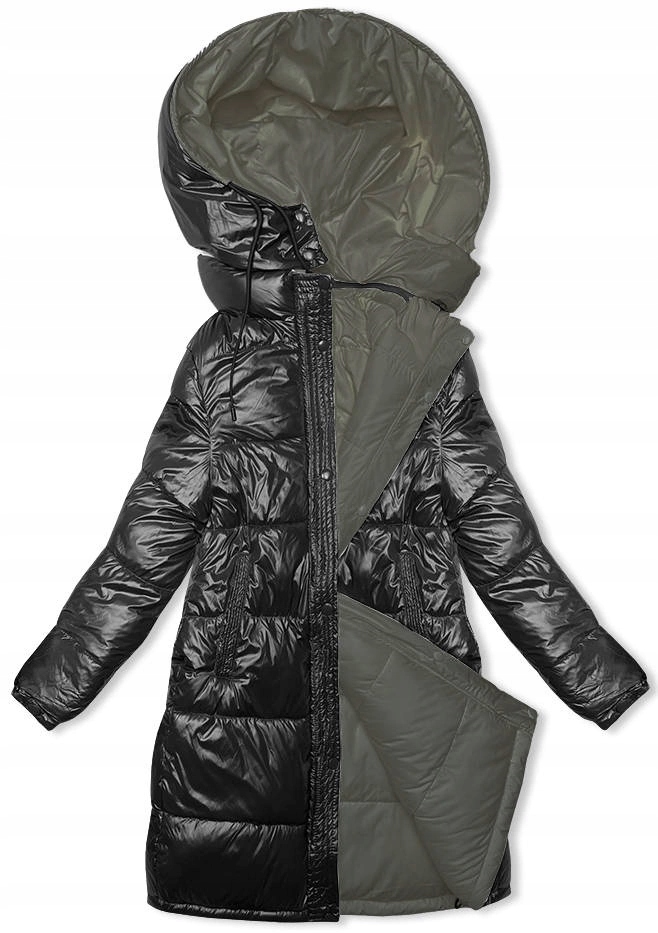 Zimní Bunda V768G Černá/khaki M (38)