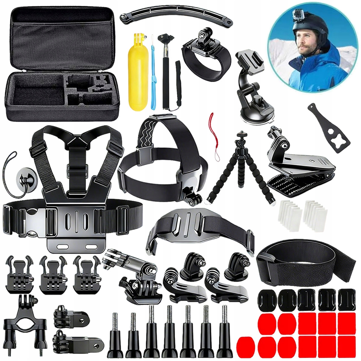 Akcesoria Do Dji Action 6 5 4 3 Zestaw Uchwyty Mocowania Selfie Sitck 60w1