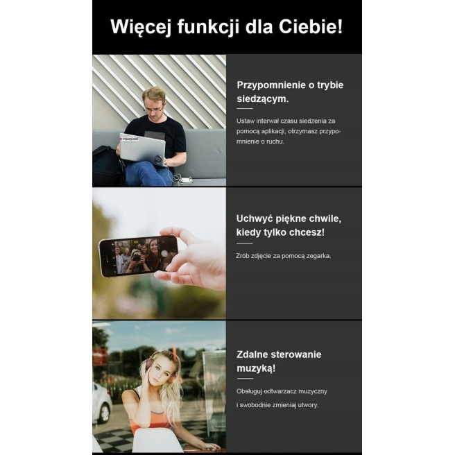 SMARTWATCH Zegarek ZDJĘCIA Funkcja Rozmów SMS FB RELAKS Transmisja danych brak