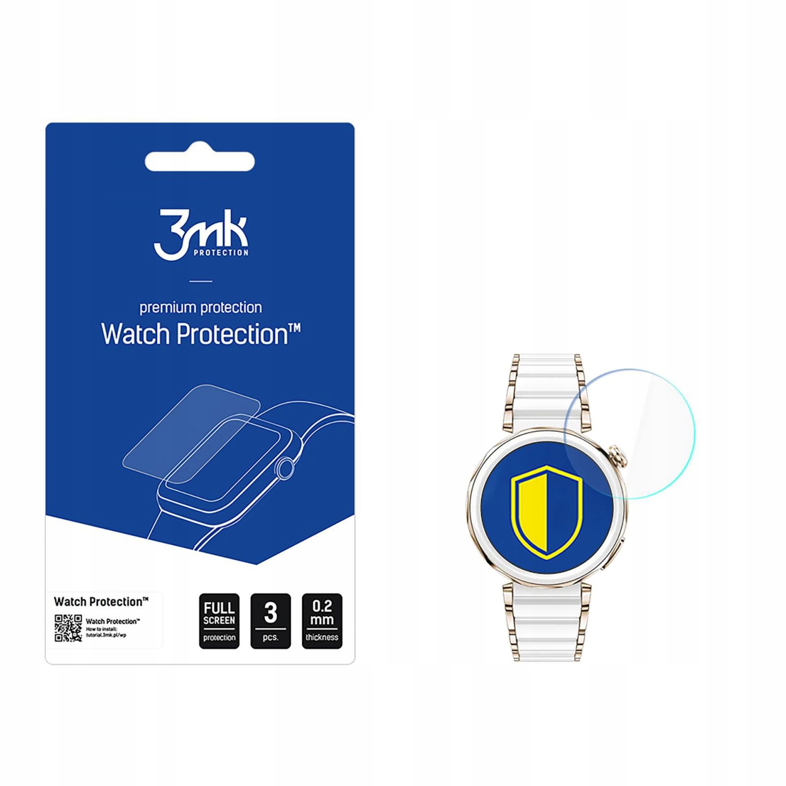 Szkło Hybrydowe Do Huawei Watch GT5 Pro 42MM 3MK Watch Protection Flexibl