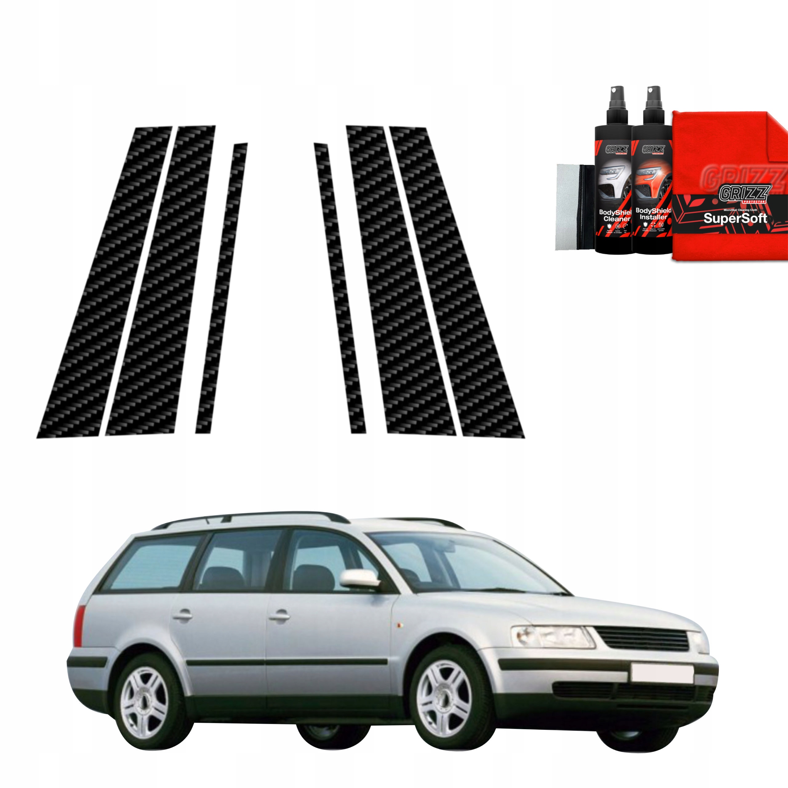 6v1 Fólie na sloupky pro Volkswagen Passat B5 Variant (1996-2000)