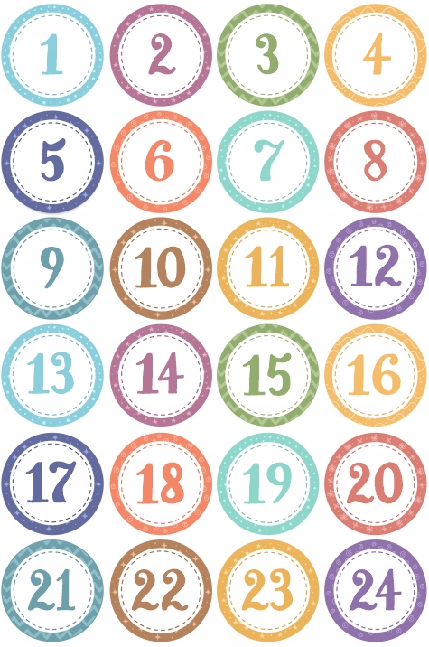 

Naklejki do szatni Cyfry (od 1 do 24) 40mm
