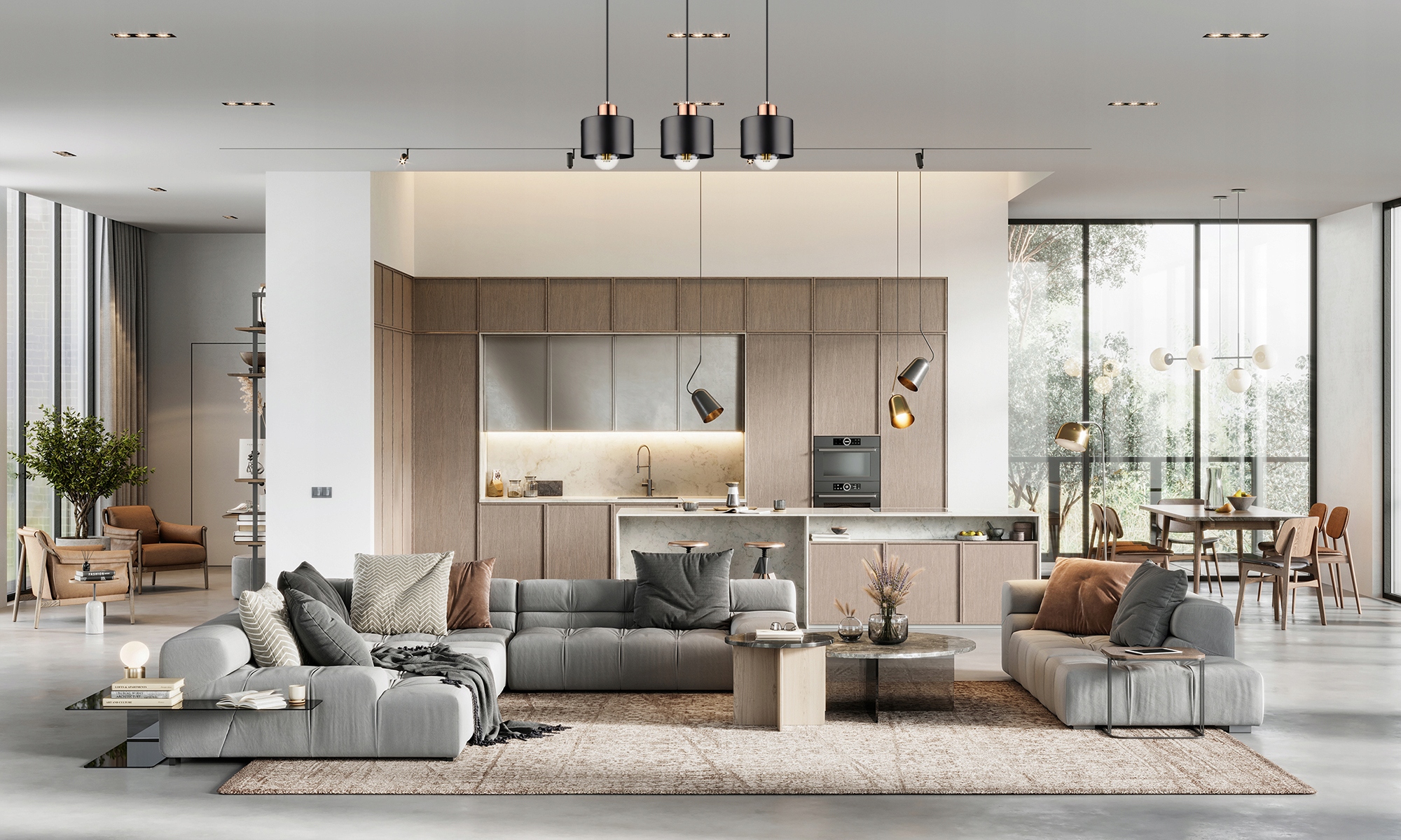 LAMPA WISZĄCA SUFITOWA ŻYRANDOL PLAFON LED Kolor czarny miedziany