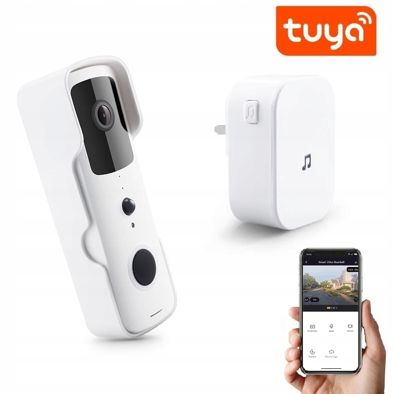 Videovrátnik Wifi Kamera Full Hd Tuya Inteligentný Poľský Domáci Telefón Zvonček