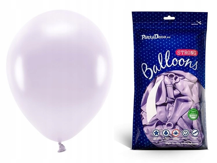 

Balony na urodziny metaliczne liliowe 30cm 100 szt