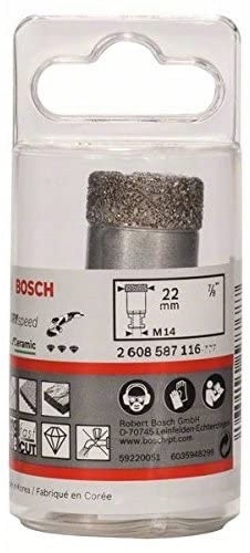 BOSCH WIERTŁO DIAMENTOWE DO GRESU NA SUCHO 22mm Zastosowanie ceramika