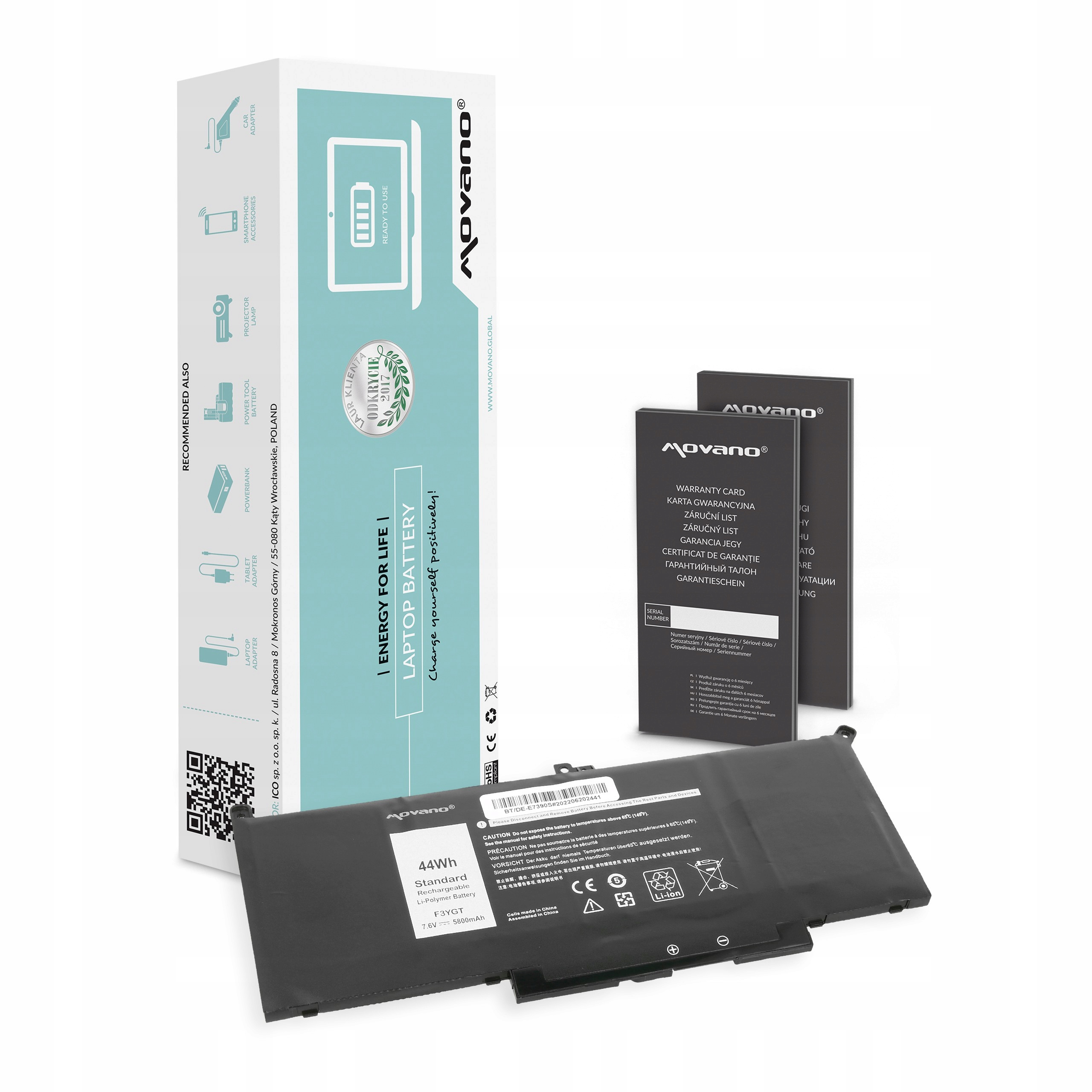 Baterie Movano pro Dell Latitude 7390, 7490 (5800 mAh)