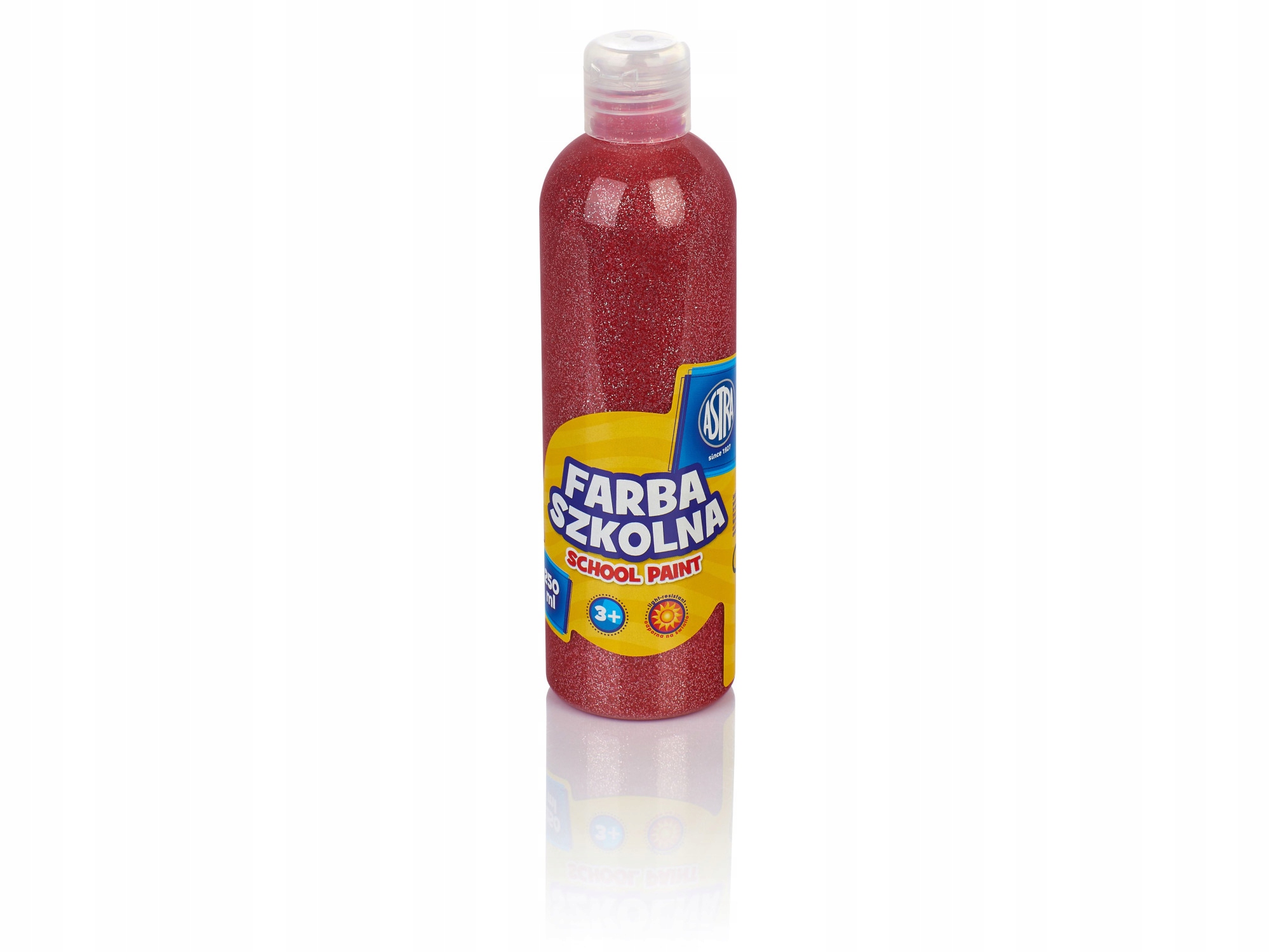 

Farba plakatowa Astra 250 ml czerwona brokatowa