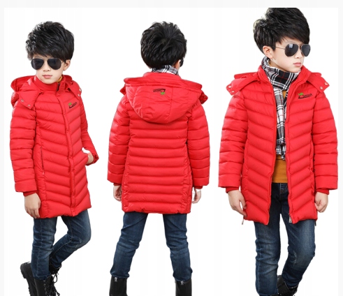 

Kurtka zimowa pikowana ciepła czerwona