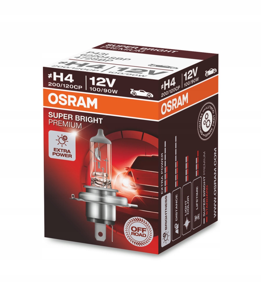 

Osram Zarowka H4 12V 100/90W P43T Bright 622