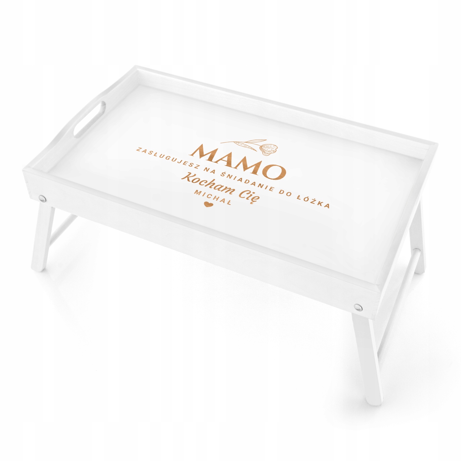 

Stolik Śniadaniowy pod laptop dla Mamy Grawer