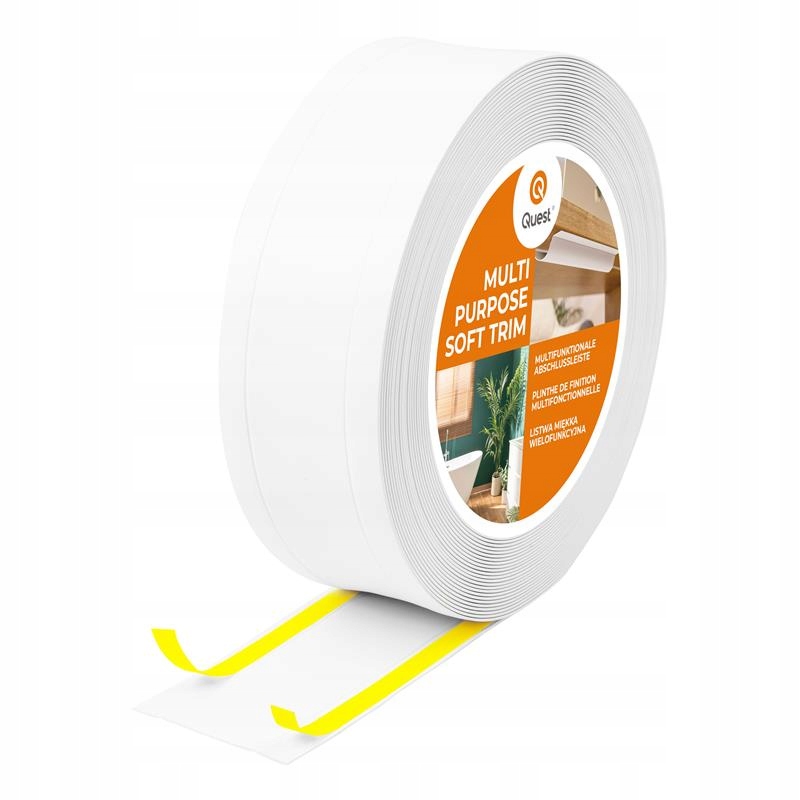 Pvc dokončovací lišta 6v1 samolepicí, bílá 25 m, 75 mm, W1