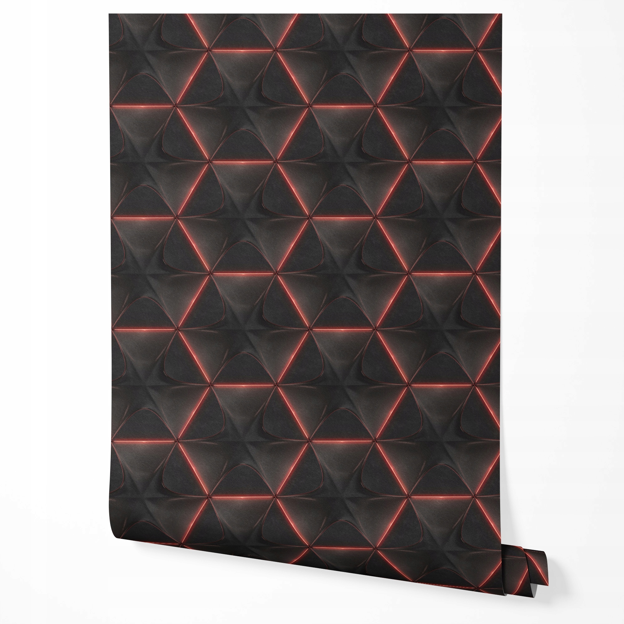 Tapeta Samolepicí Geometrie Červený Hexagon Černé Pozadí Pro Kancelář Obývací pokoj