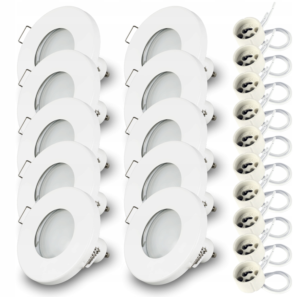 Zápustné svietidlo halogén biela IP44 kúpeľňa podbitie Led GU10 7W 4000K