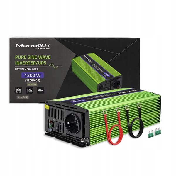 Qoltec Měnič Napětí napětí Monolith nabíjení baterie Ups 600 W 12 W