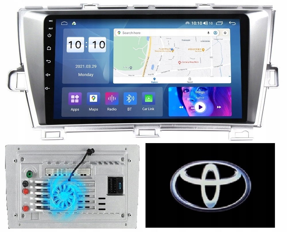 Radio Nawigacja Android Toyota Prius III 2009-2015 Carplay+kam 2/64GB 8CORE