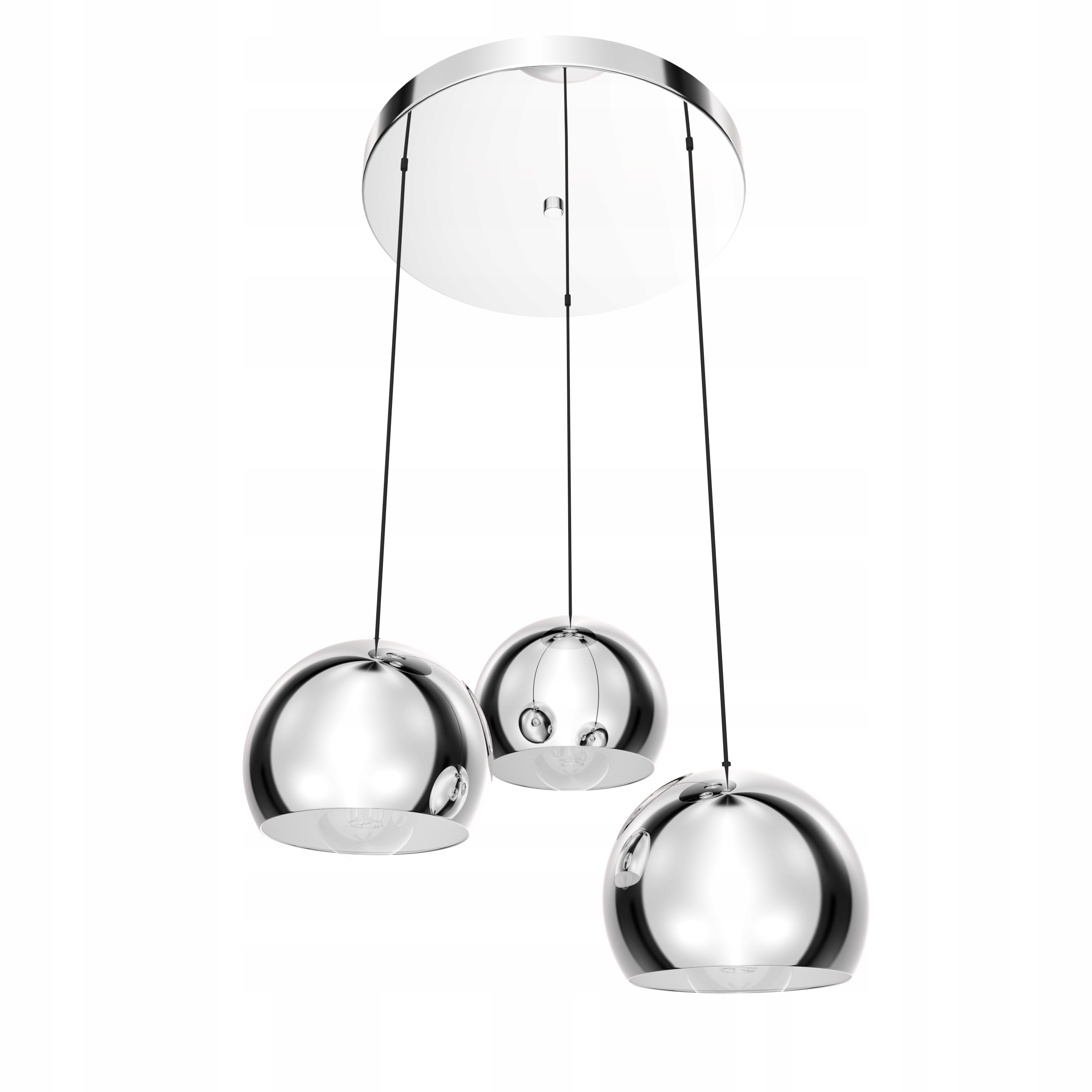 Lampa sufitowa wisząca Żyrandol Potrójna Chrom