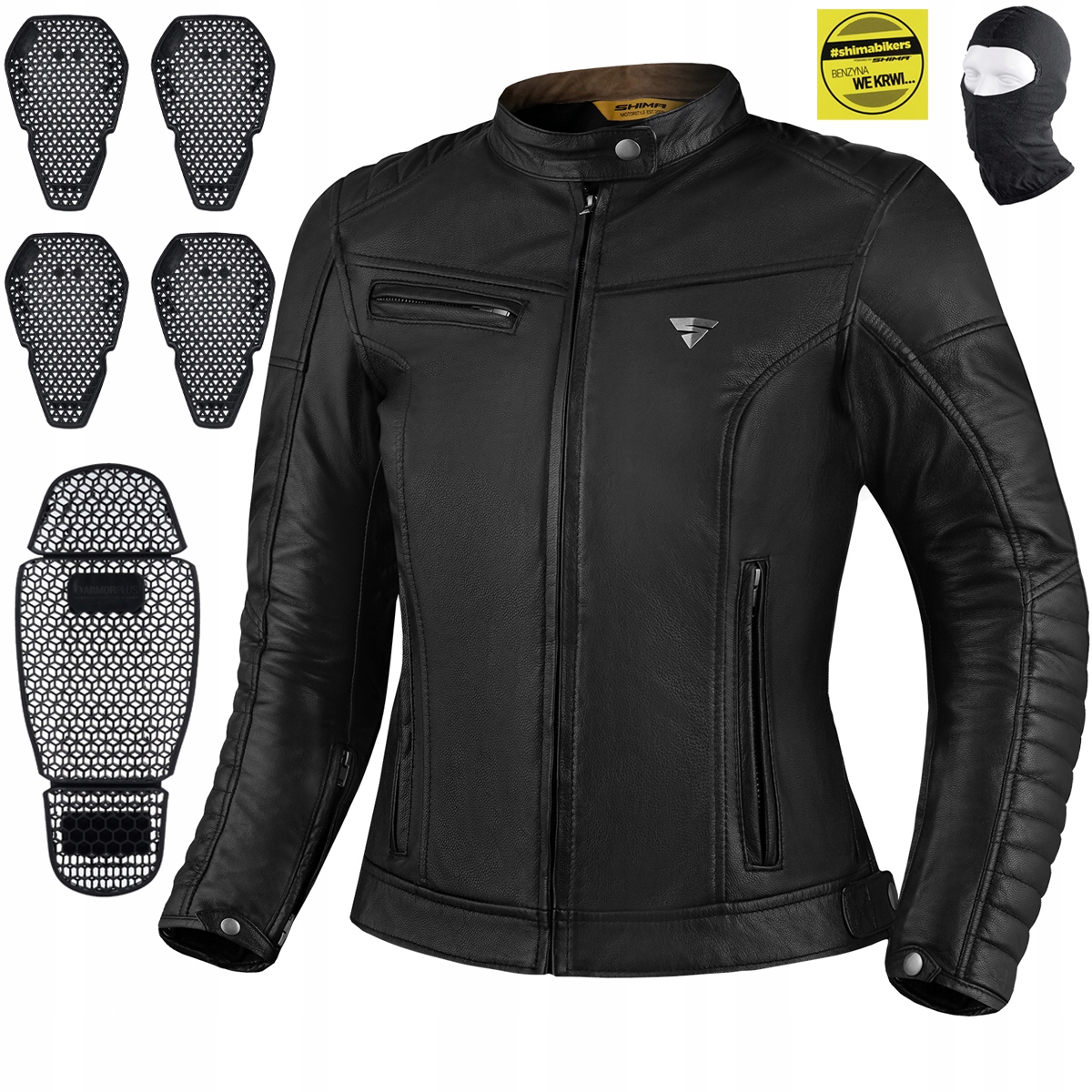 Motocyklová Bunda Shima Winchester 2.0 Black Dámska Kožená Darček