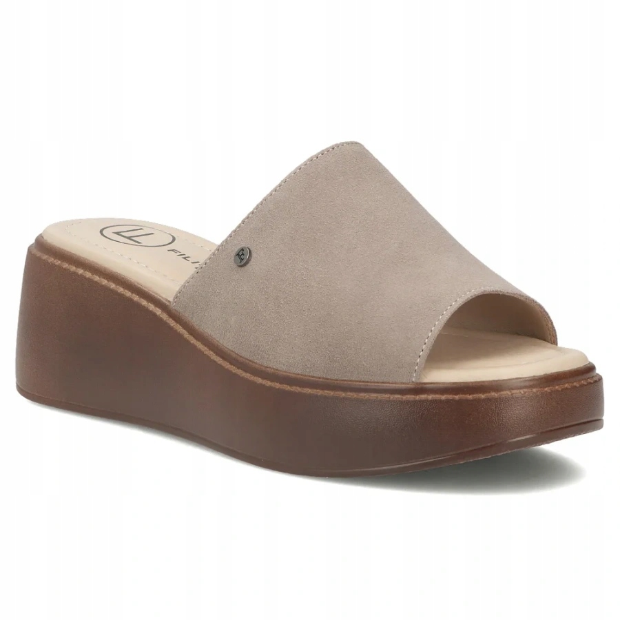 Dámské kožené nazouváky taupe Filippo DK7798 41