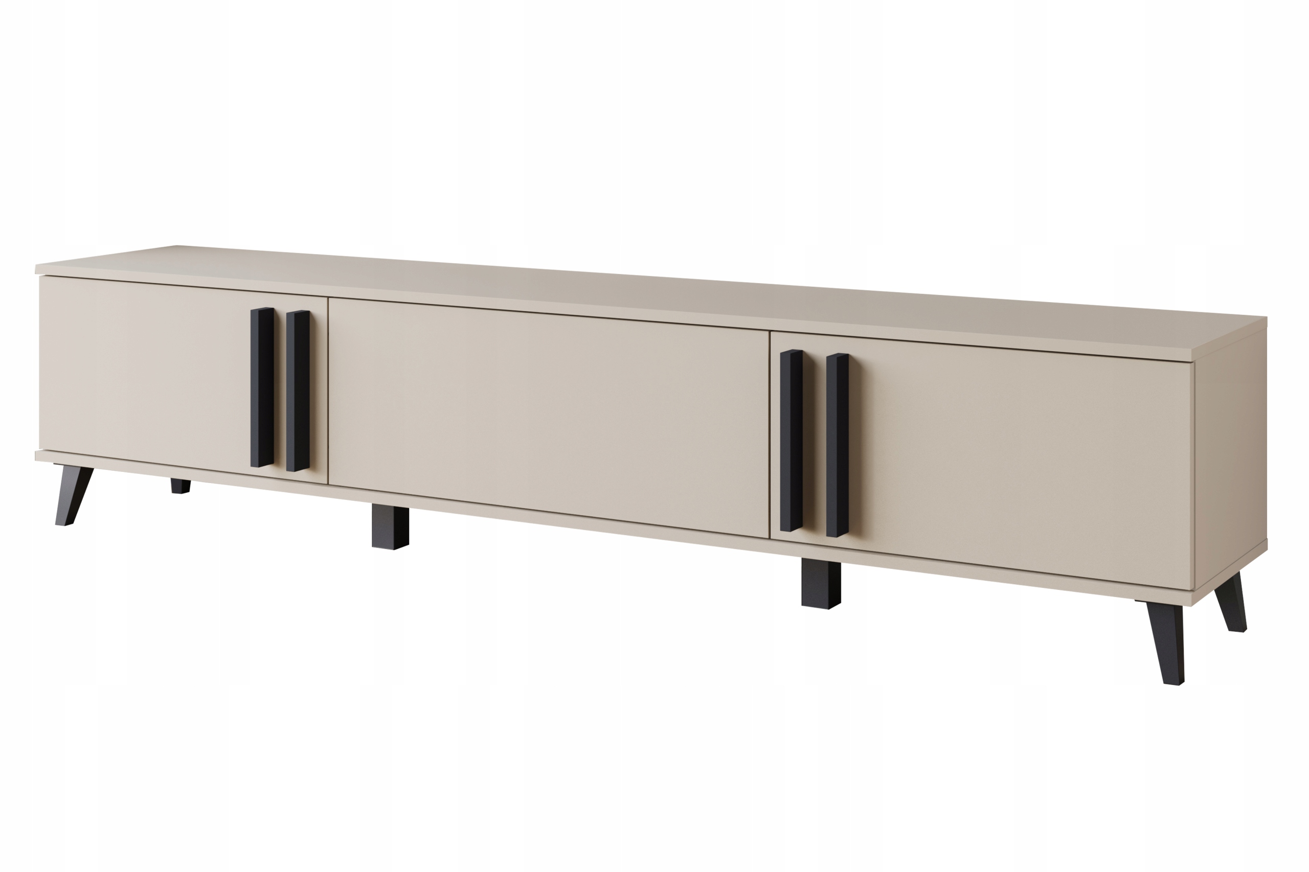 Nowoczesny lowboard Helsinki 180 cm, 3 klapy, lamele, Congo