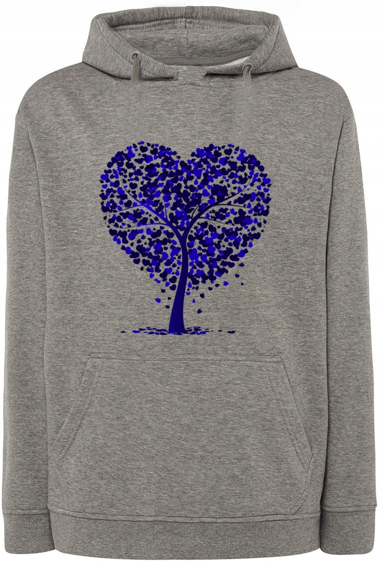 Valentýnská Mikina s potiskem Srdce Strom vel. 5XL