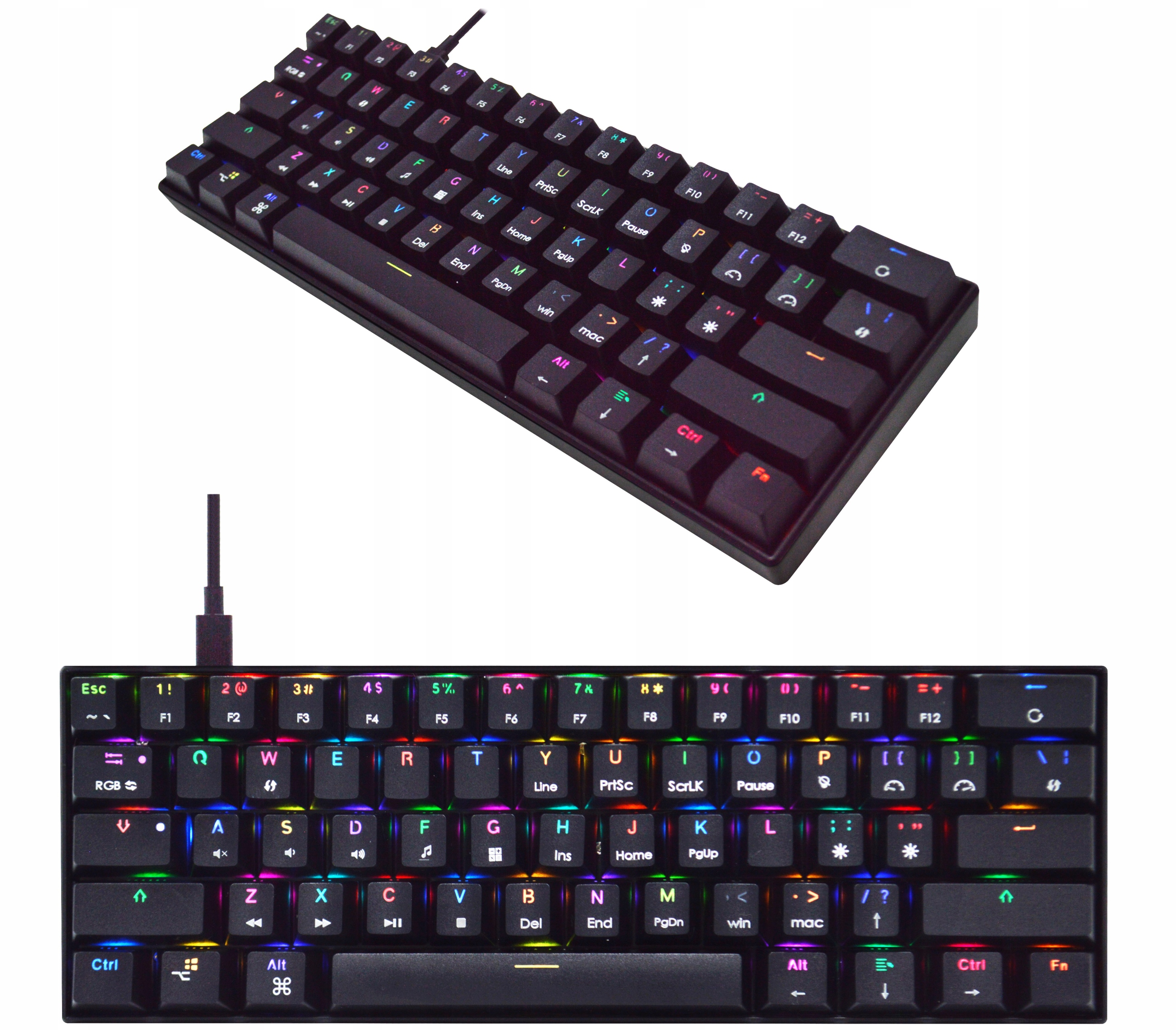 Mechanická Klávesnice Rgb Hotswap Pro Hráče Led