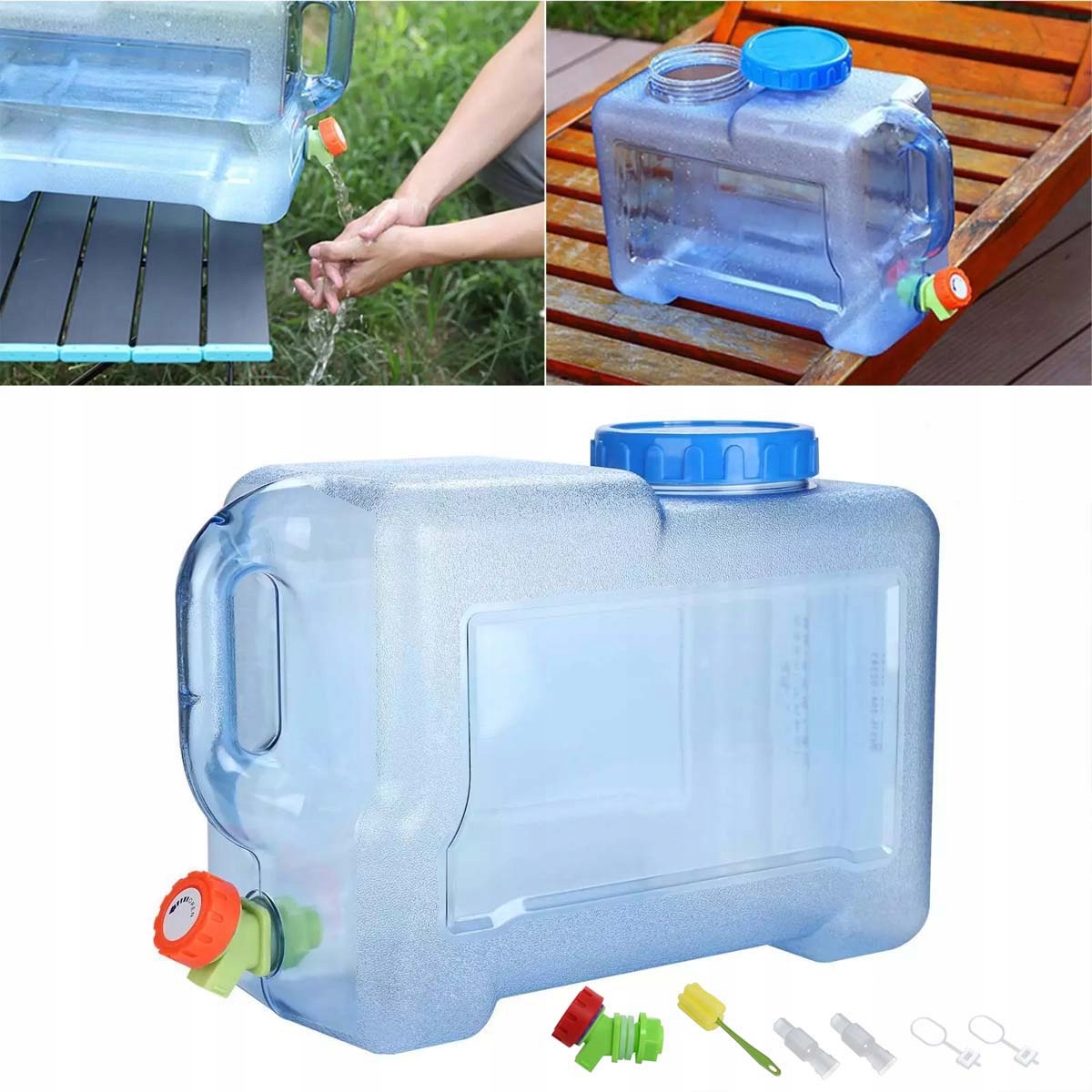 12L Kanister Z Kranikiem Zbiornik Baniak Na Wodę Pitną Napoje Bańka
