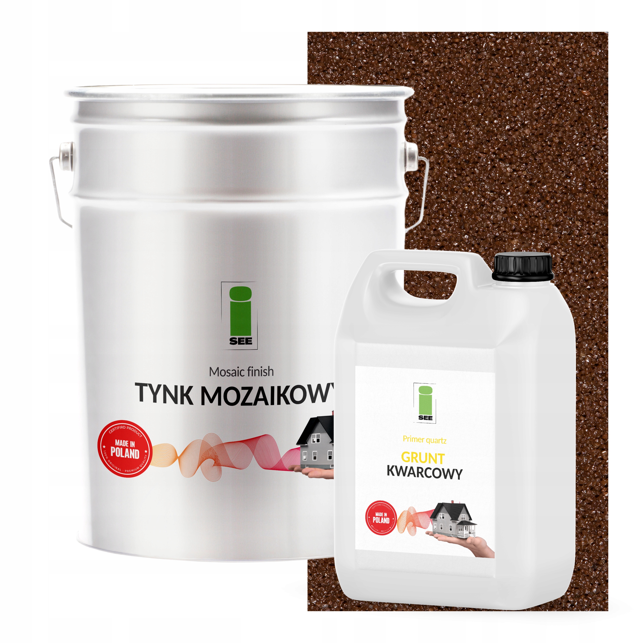 Mozaiková Omietka Bronzová 25 Kg Základný Náter V Farbe Sada Na 6,6 m2