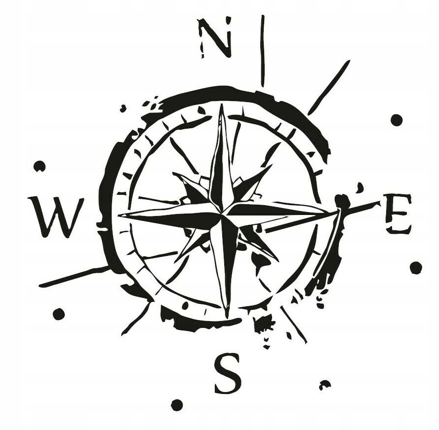 ROZA WIATROW naklejka 60 cm x 60 cm