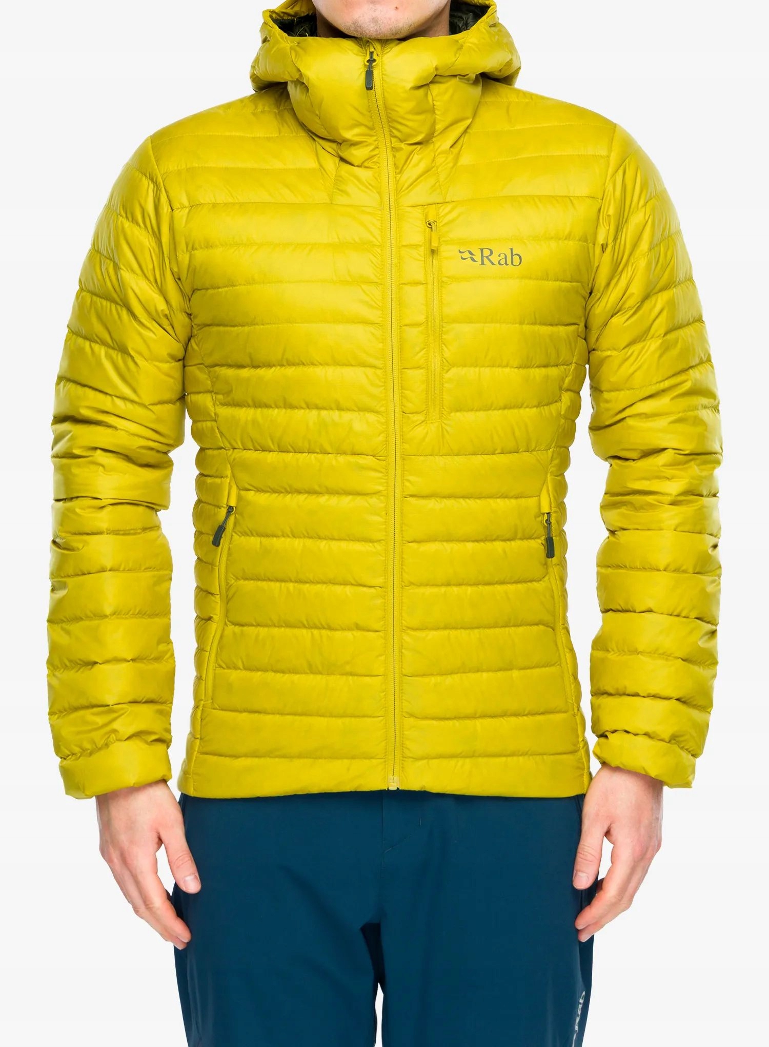 Péřová bunda Rab Microlight Alpine Jacket tmavě žlutá (pyl) XL