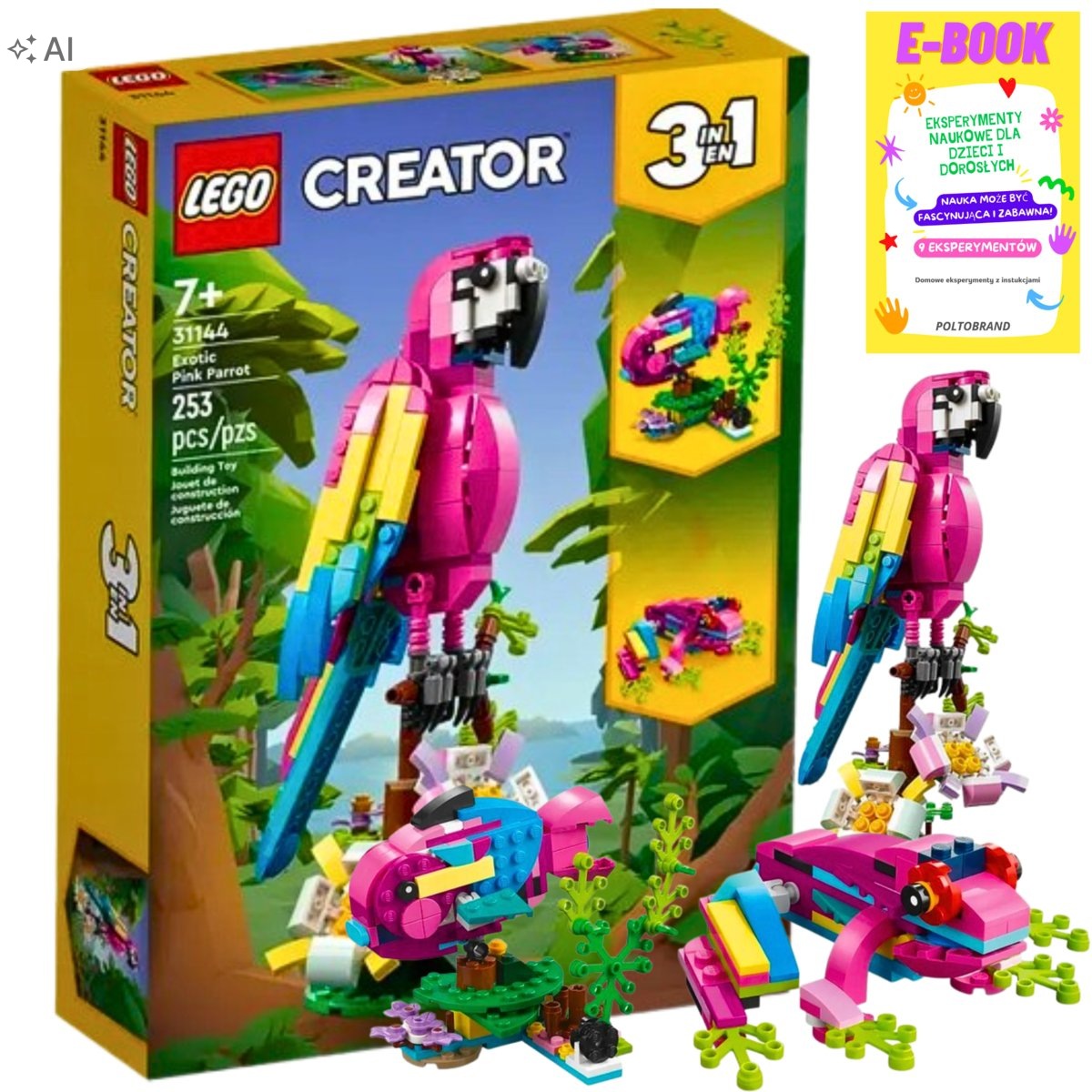Lego Zwierzęta Creator Papuga 3w1 Egzotyczna Dla Dziecka Ebook