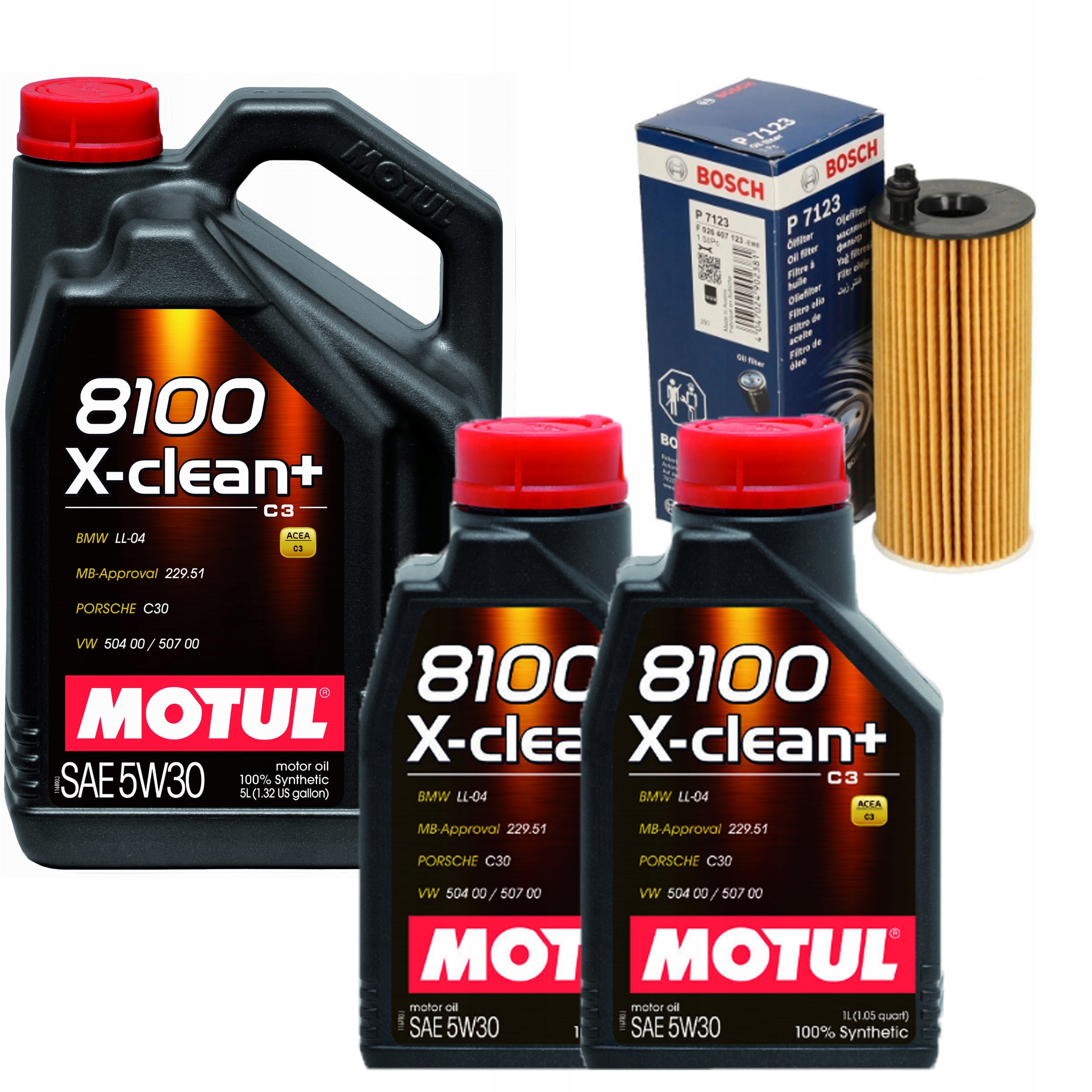 Olej Motul X-clean+ 5W30 filtr BMW X5 F15 40d N57