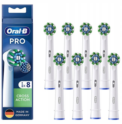 8x Oryginalna końcówka do szczoteczki Oral-b EB50RB CrossAction