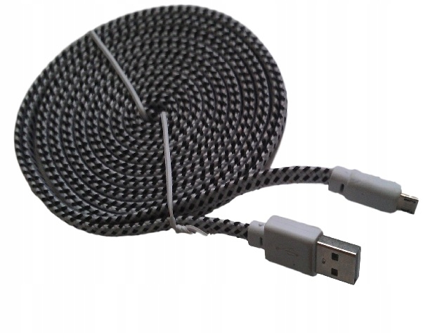 

Kabel Usb micro mikro Usb nylon płaski 3m (1571)