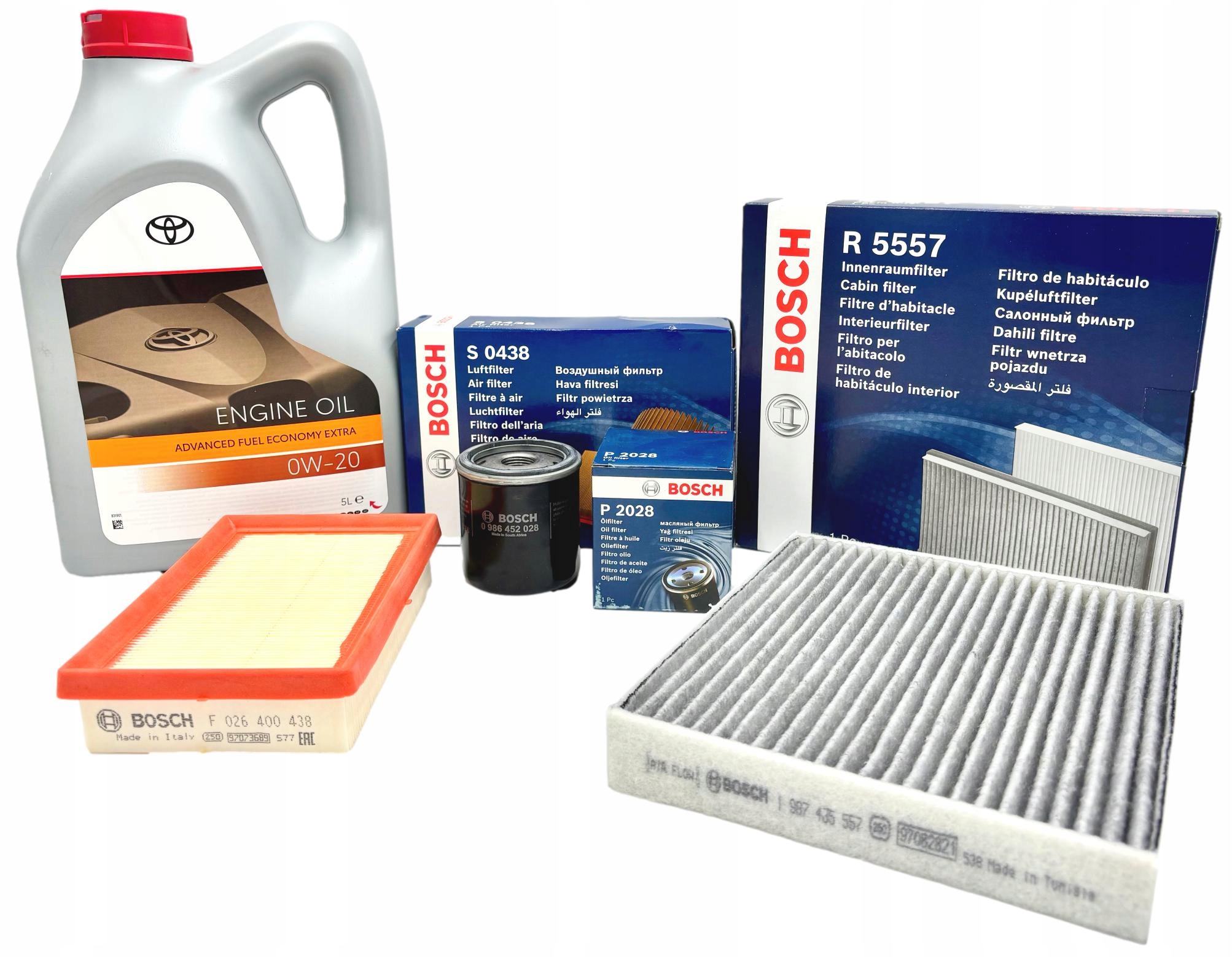 Bosch Sada Filtrů Olej 0W20 Toyota Yaris III 1.5 Hybrid, Hybridní 100 Koní