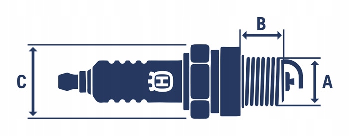 Świeca zapłonowa HUSQVARNA HQT-8 Rezystor 16mm Typ świeca