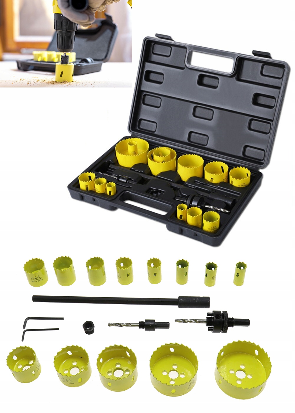 OTWORNICE DO METALU DREWNA BI-METAL OTWORNICA