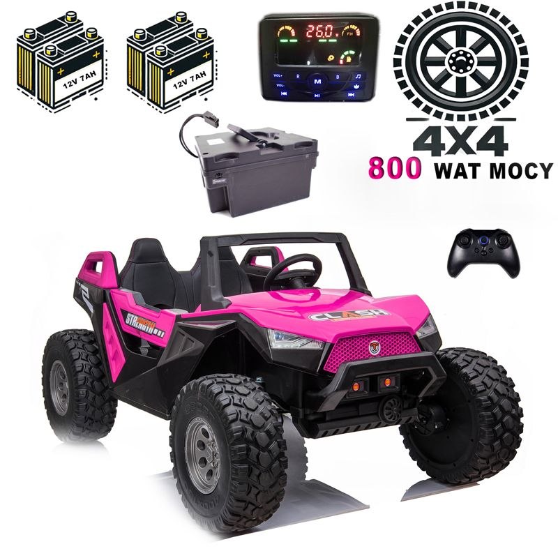 Buggy Clash Dla 2 Dzieci, 4 Silnik 800W, 24, Miękkie Przesuwane Sied