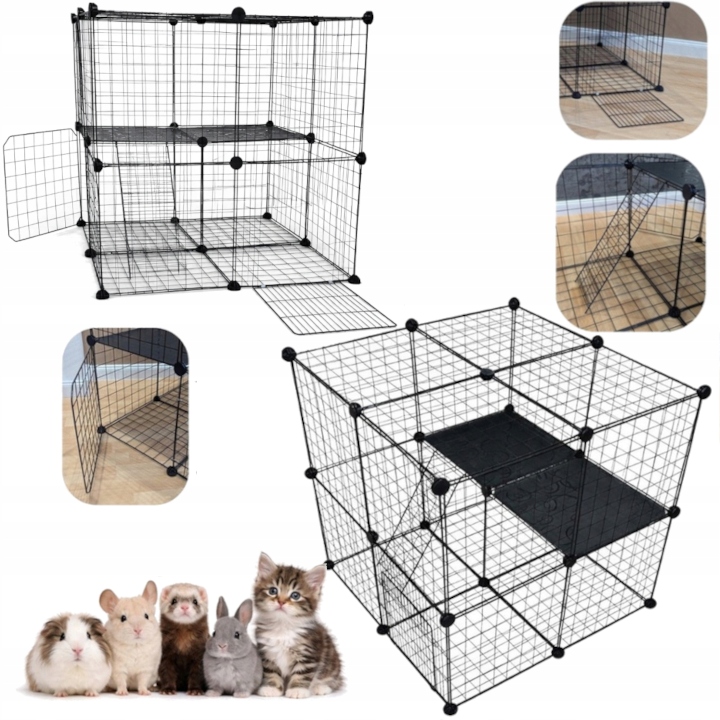 Levně Kotec Pro Hlodavce, Králíka, Klec, Černá, Skládací