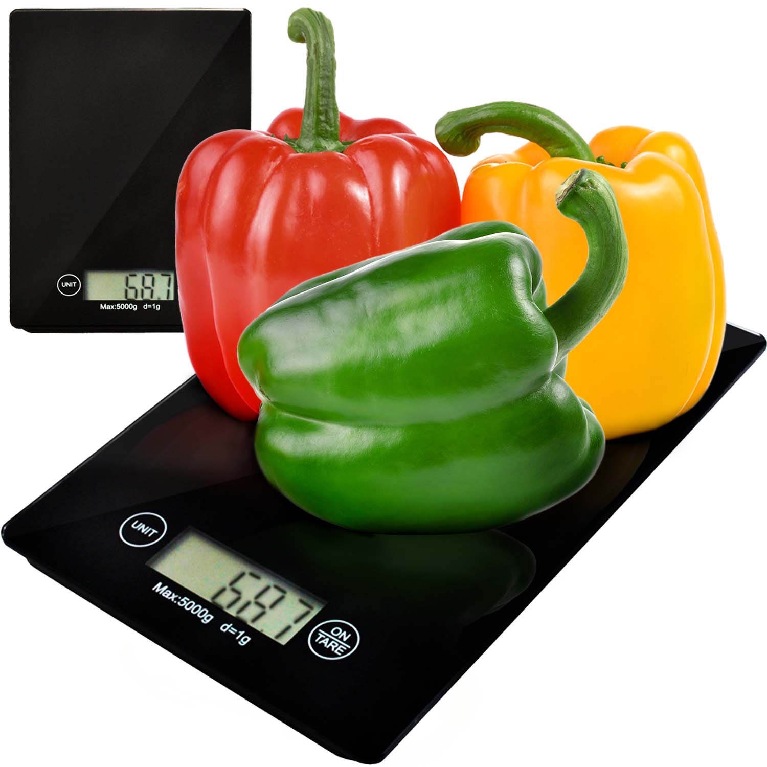 

Waga Kuchenna Płaska Elektroniczna 5kg Szklana LCD
